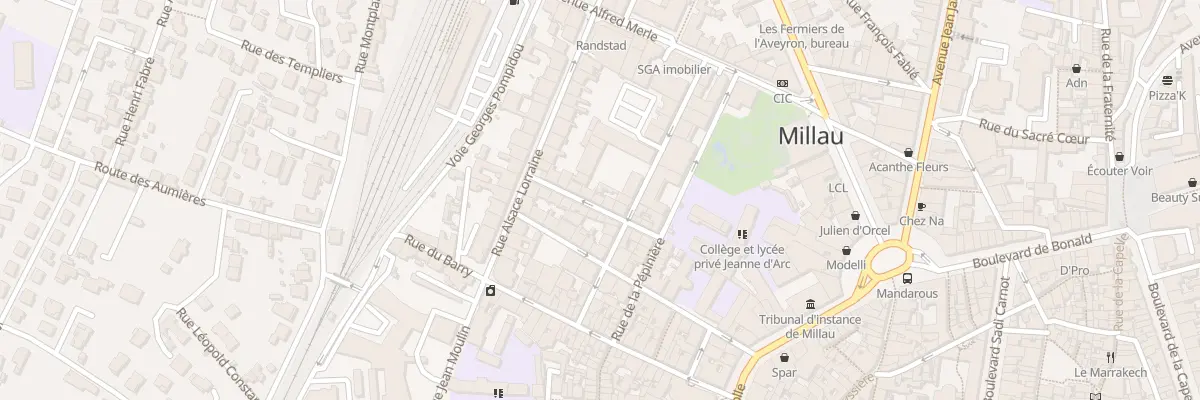Plan du 8 Rue des Cordeliers à Millau