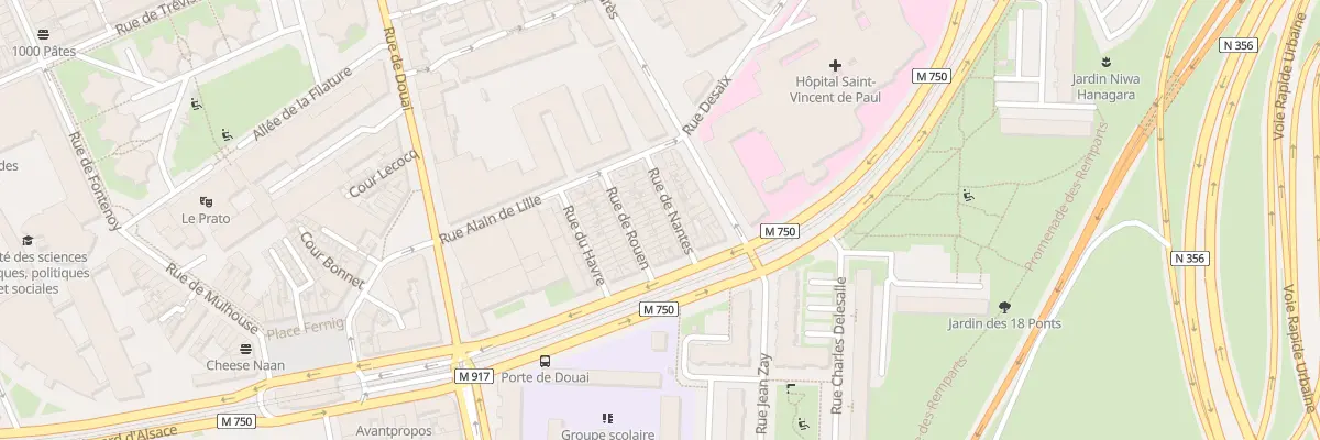 Plan du 18 Rue de Nantes à Lille