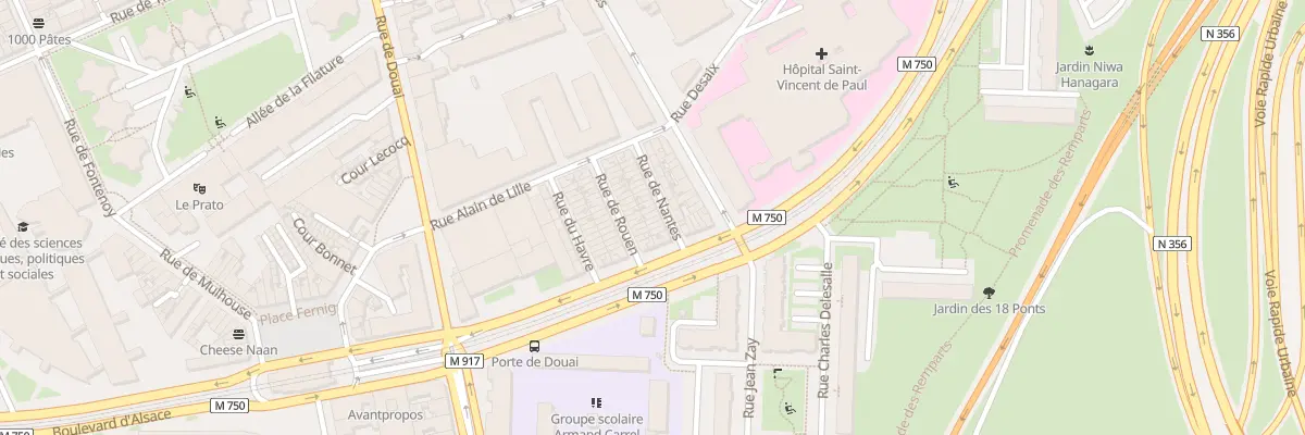 Plan du 22 Rue de Nantes à Lille