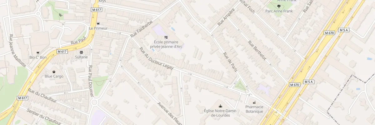 Plan du 45 Rue du Docteur Legay à La Madeleine