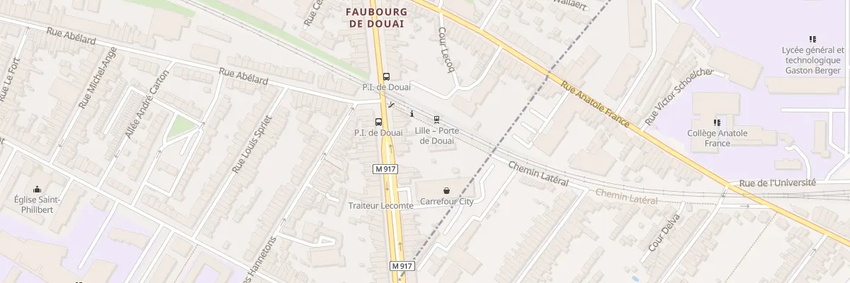 Plan du 95 Rue du Faubourg de Douai à Lille