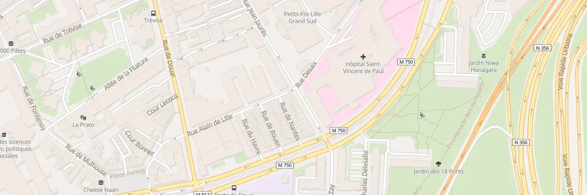 Plan du 82 Rue Jean Jaurés à Lille
