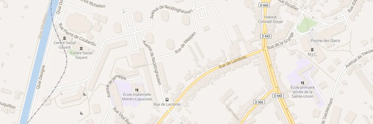Plan du 174 Rue de Lambres à Douai