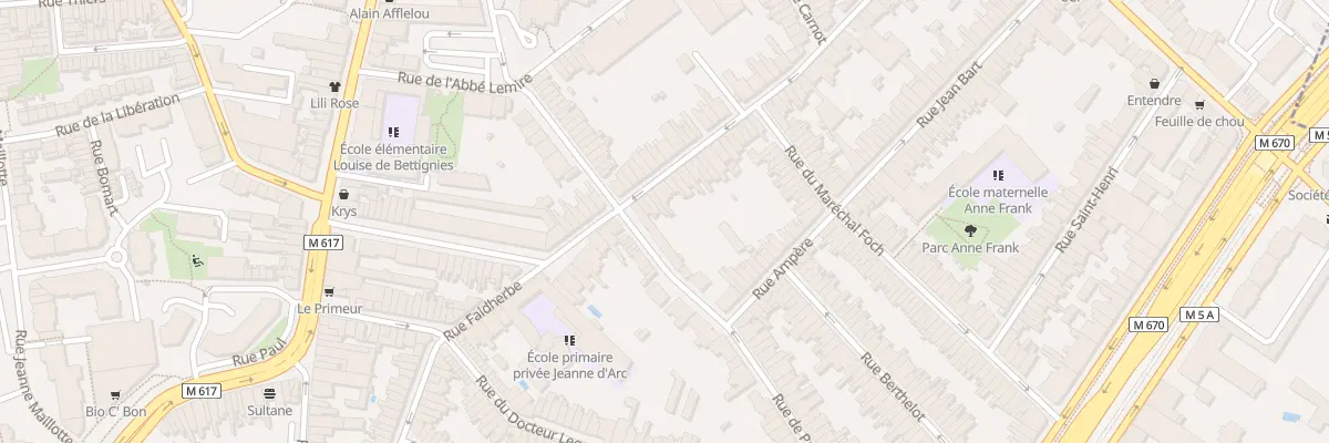Plan du 74 Rue Faidherbe à La Madeleine