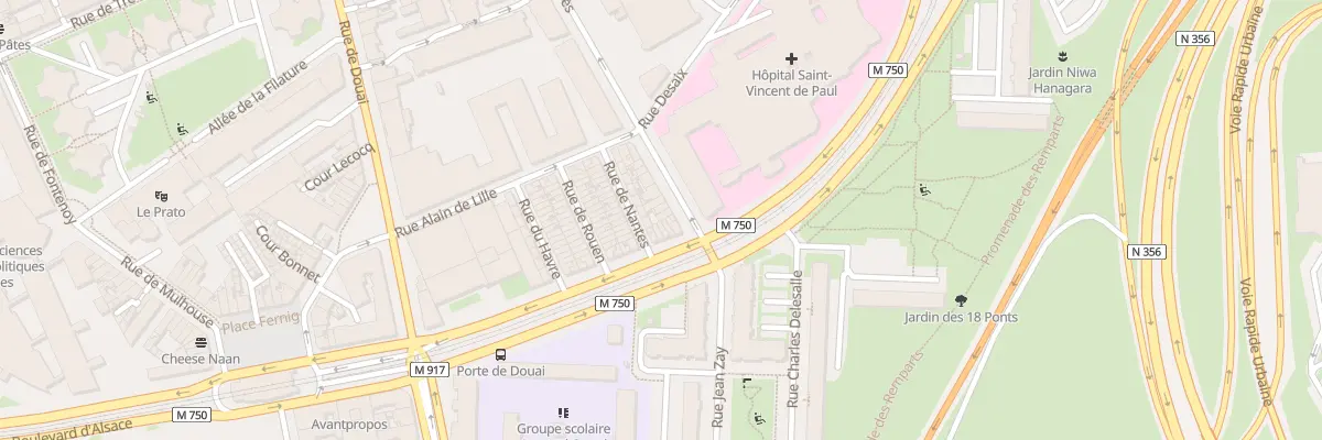 Plan du 98 Rue Jean Jaurés à Lille