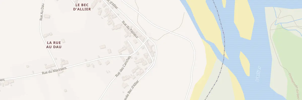 Plan du 20 Leve Bec d’Allier à Cuffy
