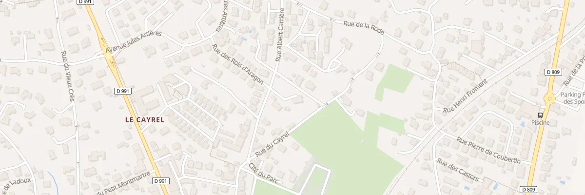 Plan du 2 Rue Albert Carrière à Millau