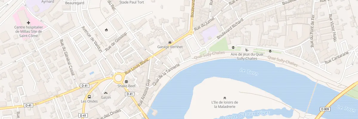 Plan du 8 Quai de la Tannerie à Millau