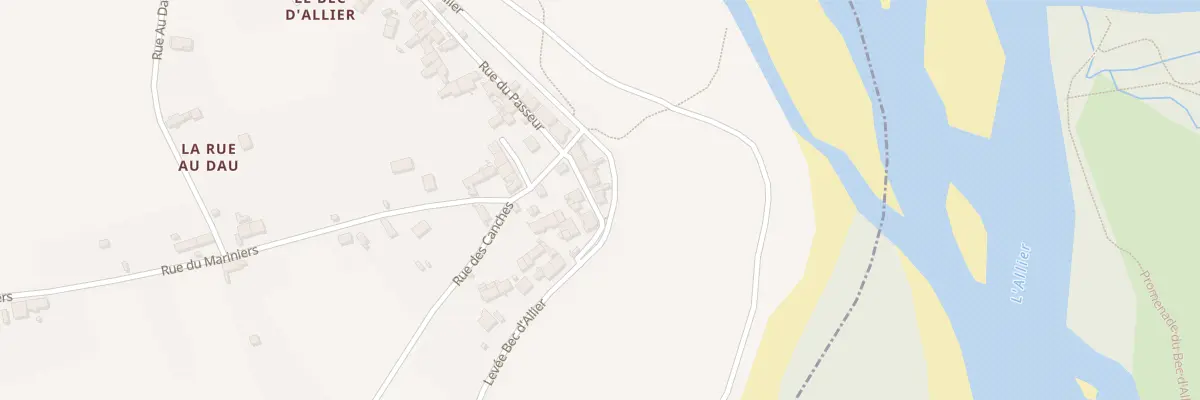 Plan du 18 Leve Bec d’Allier à Cuffy