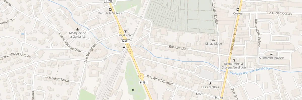 Plan du 25 Rue des Lilas à Millau