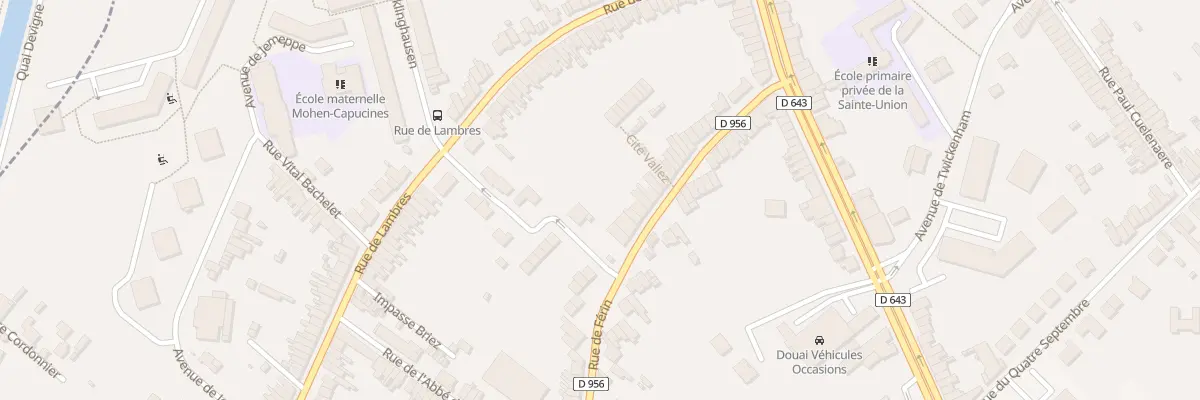 Plan du 156 Rue de Férin à Douai