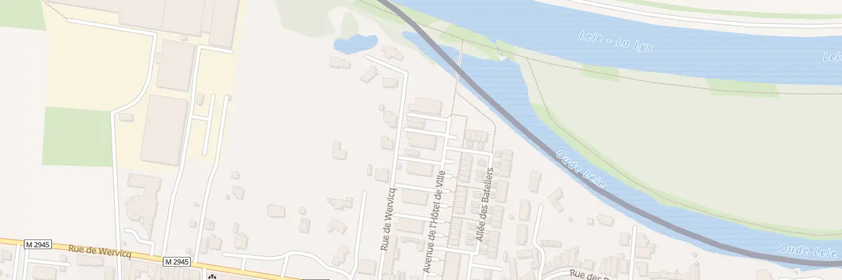 Plan de la Rue de Wervicq à Bousbecque