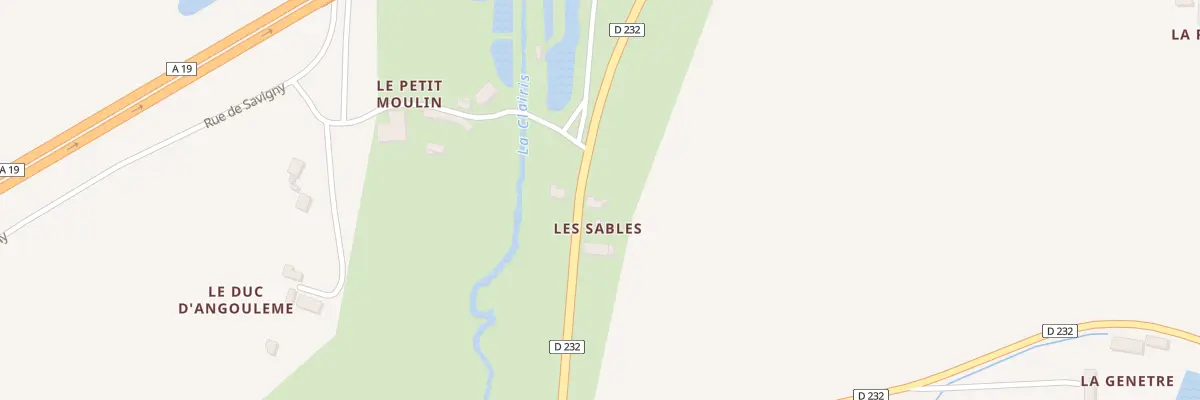Plan du 5825 Les Sables à Courtenay