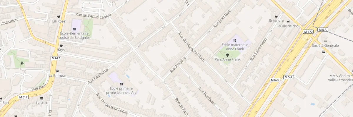 Plan du 3T Rue Ampère à La Madeleine