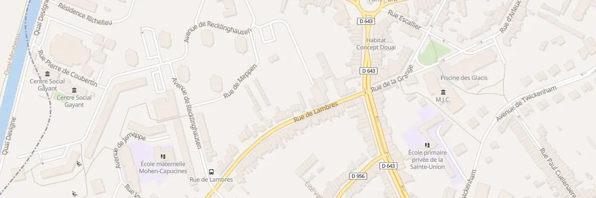 Plan du 92 Rue de Lambres à Douai
