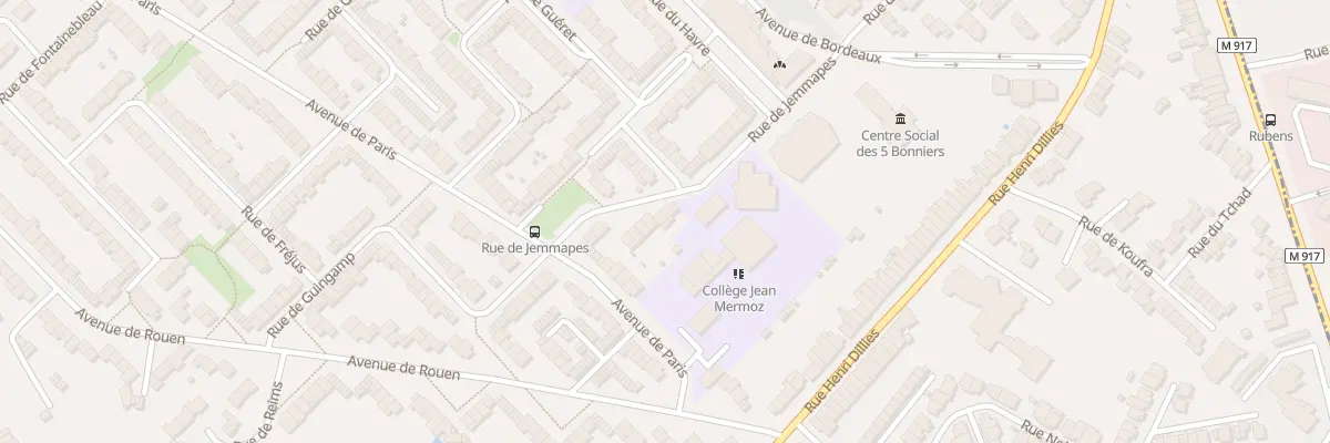 Plan du 14 Rue de Jemmapes à Faches-Thumesnil