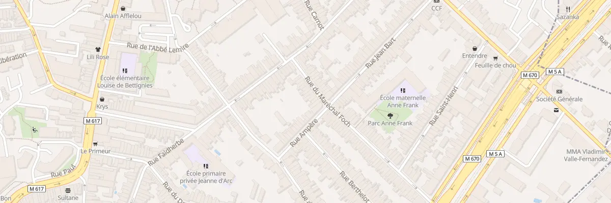 Plan du 18 Rue du Maréchal Foch à La Madeleine