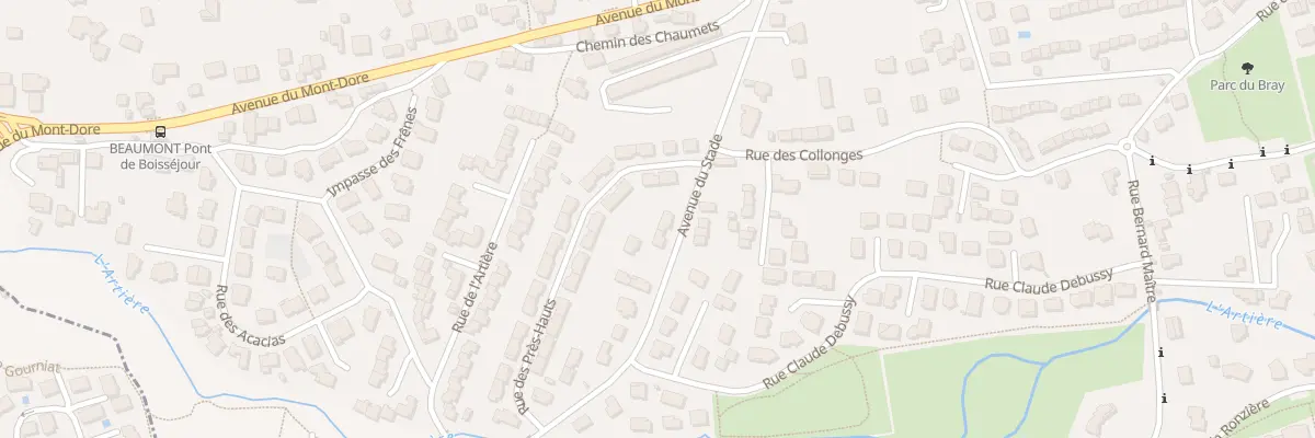 Plan du 204 Av du Stade à Beaumont