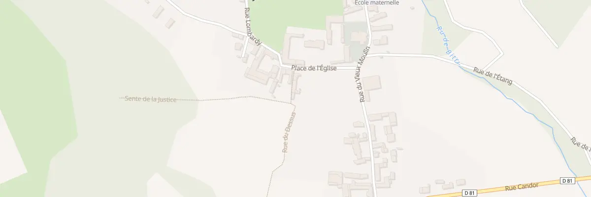 Plan du 1B Pl de l’Eglise à Bitry