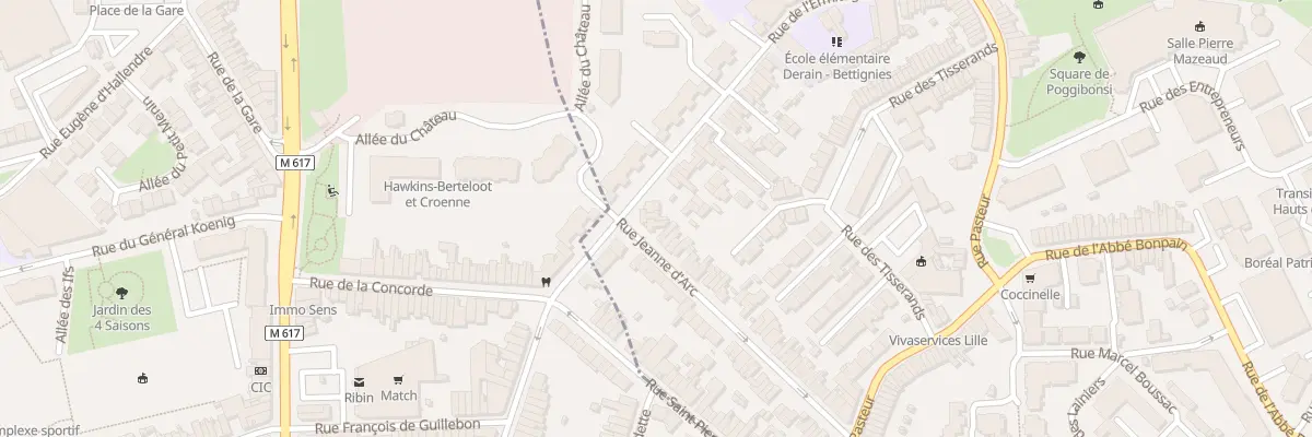 Plan du 72 Rue Jeanne d’Arc à Marcq-en-Barœul