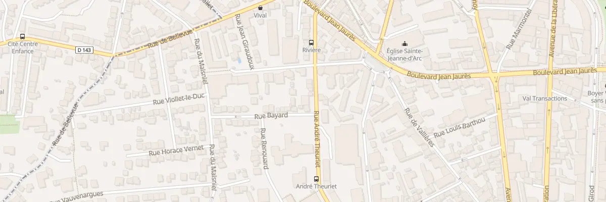 Plan du 24 Rue André Theuriet à Clermont-Ferrand