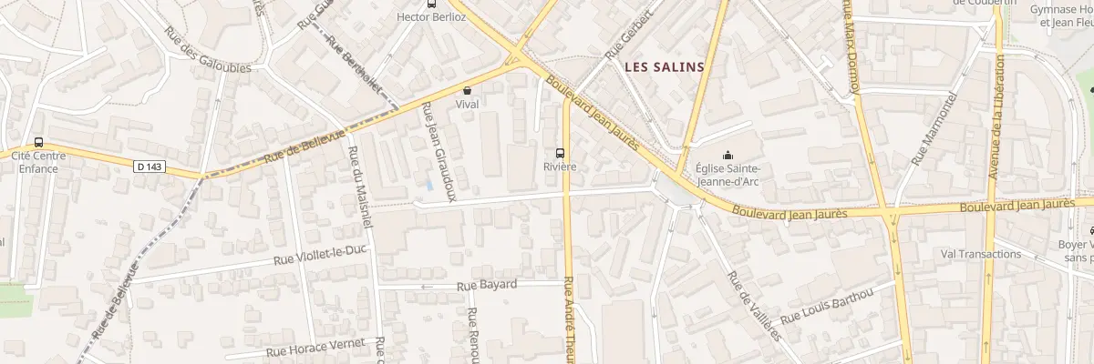 Plan du 14 Rue André Theuriet à Clermont-Ferrand