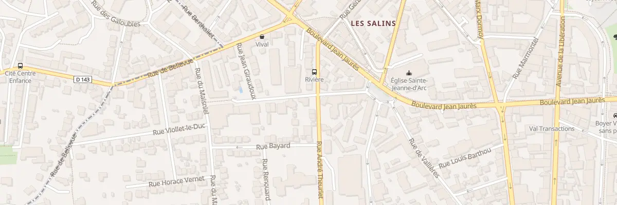 Plan du 16 Rue André Theuriet à Clermont-Ferrand
