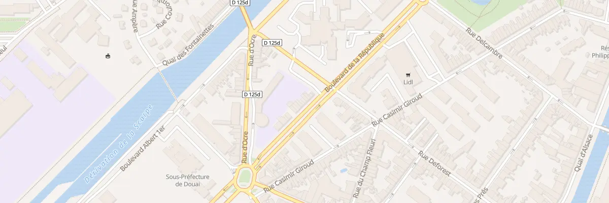 Plan du 833 Bd de la République à Douai