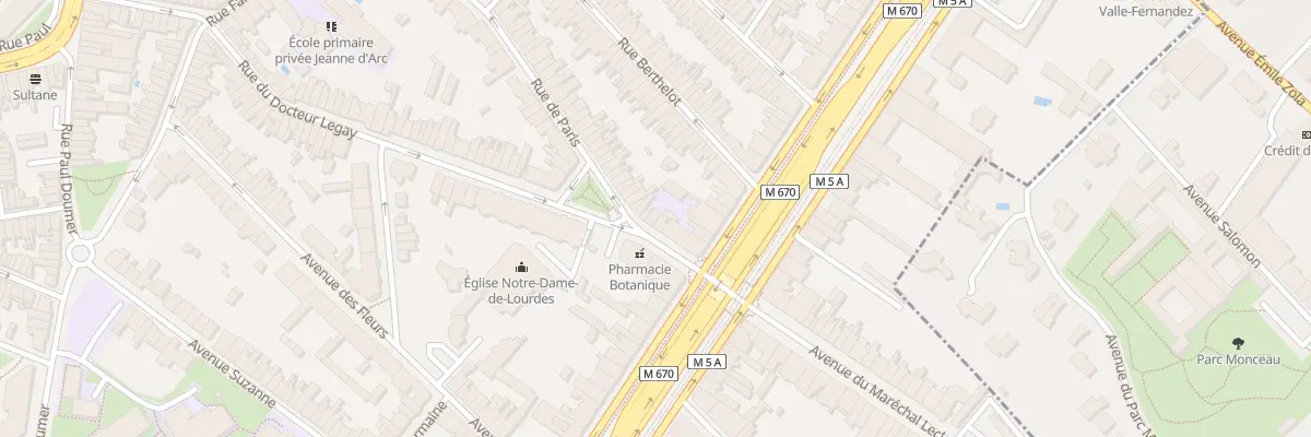 Plan du 75 Rue du Docteur Legay à La Madeleine