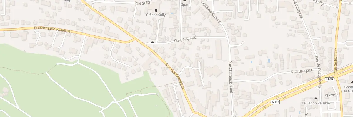 Plan du 90 Rue des Chanelles à Clermont-Ferrand