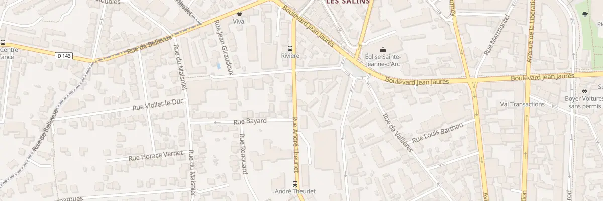 Plan du 15 Rue André Theuriet à Clermont-Ferrand