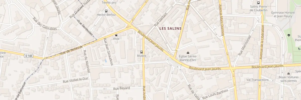 Plan du 75 Bd Jean Jaurès à Clermont-Ferrand