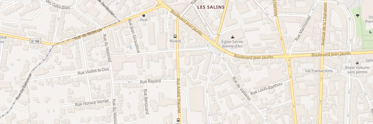 Plan du 13 Rue André Theuriet à Clermont-Ferrand
