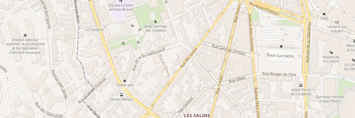 Plan du 34 Rue des Salins à Clermont-Ferrand