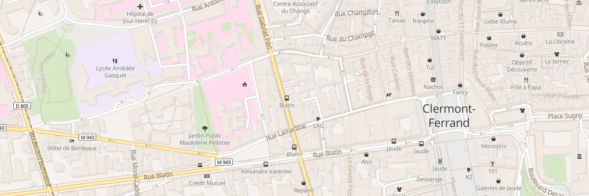 Plan du 4 Rue Gabriel Péri à Clermont-Ferrand