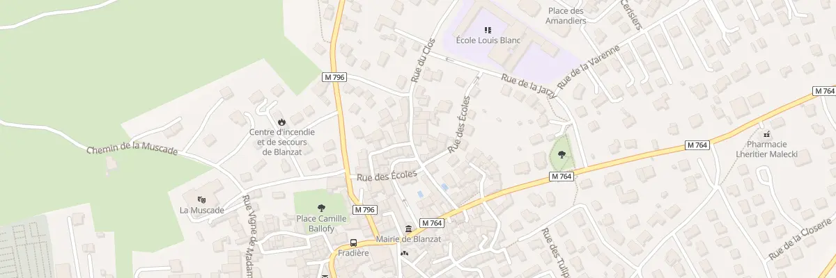 Plan du 92 Rue du Clos à Blanzat