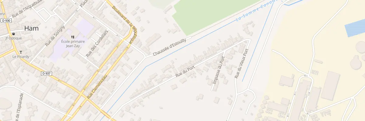 Plan du 35 Rue du Port à Ham