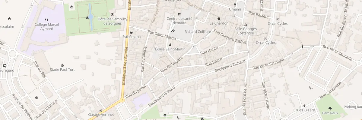 Plan du 3 Rue du Voultre à Millau