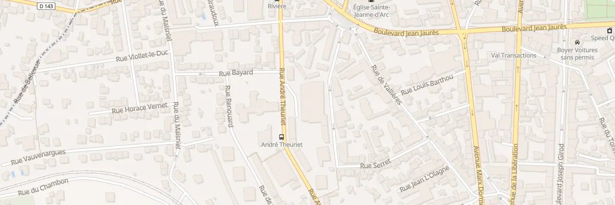 Plan du 25 Rue André Theuriet à Clermont-Ferrand