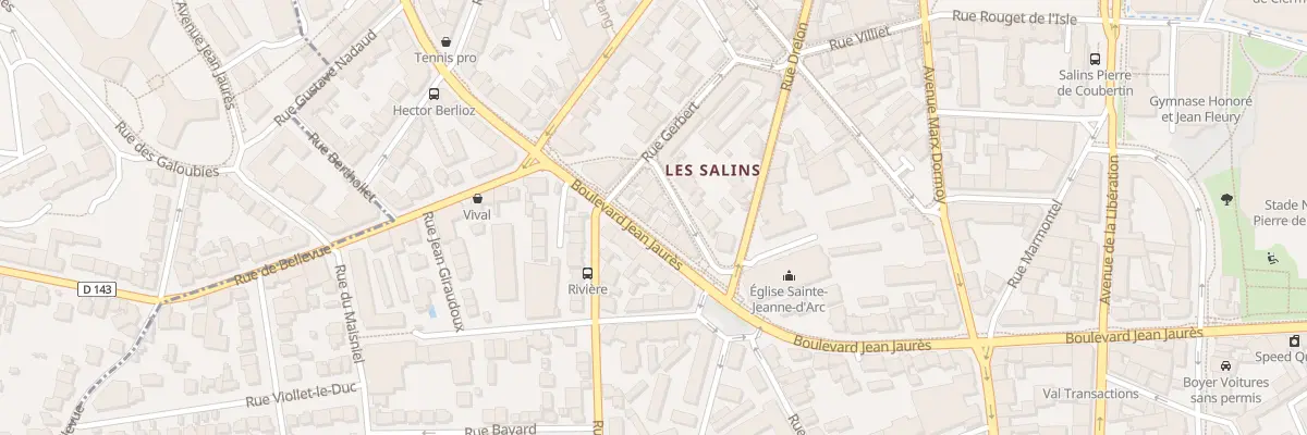 Plan du 68 Bd Jean Jaurès à Clermont-Ferrand
