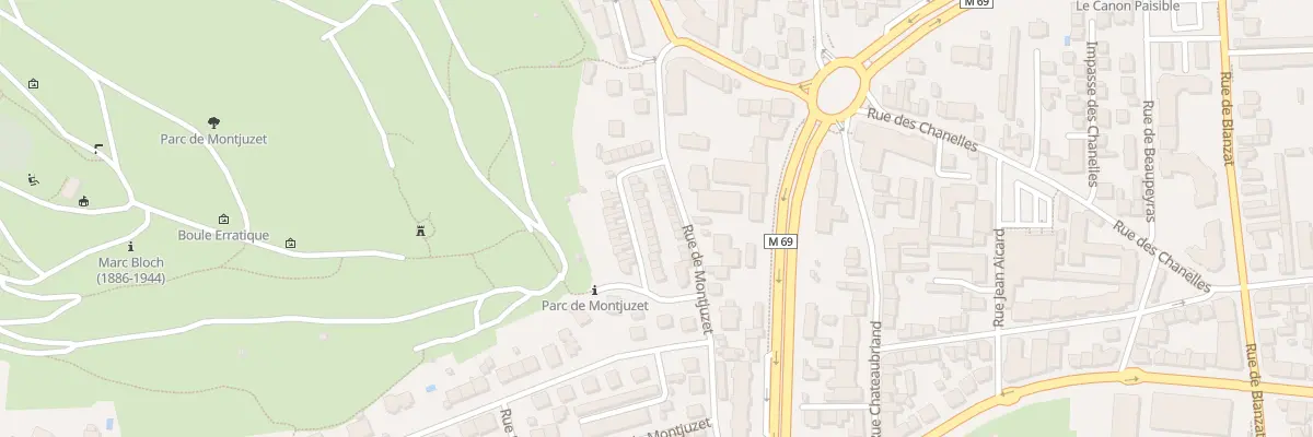 Plan du 8 Rue nouvelle de Montjuzet à Clermont-Ferrand