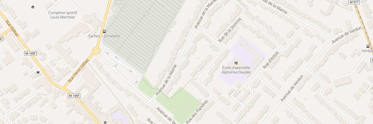 Plan du 20 Rue de la Marne à Faches-Thumesnil