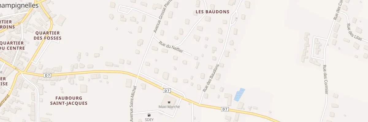 Plan du 7 Rue du Néflier à Champignelles