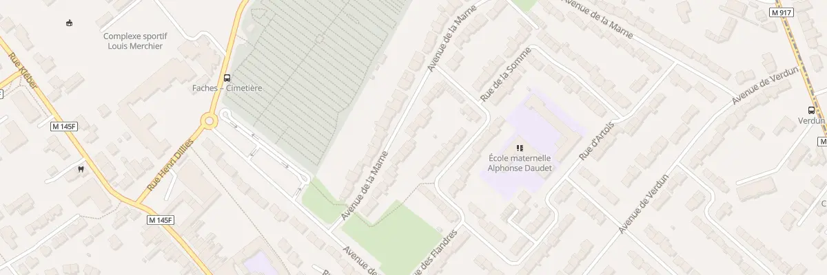 Plan du 22 Rue de la Marne à Faches-Thumesnil