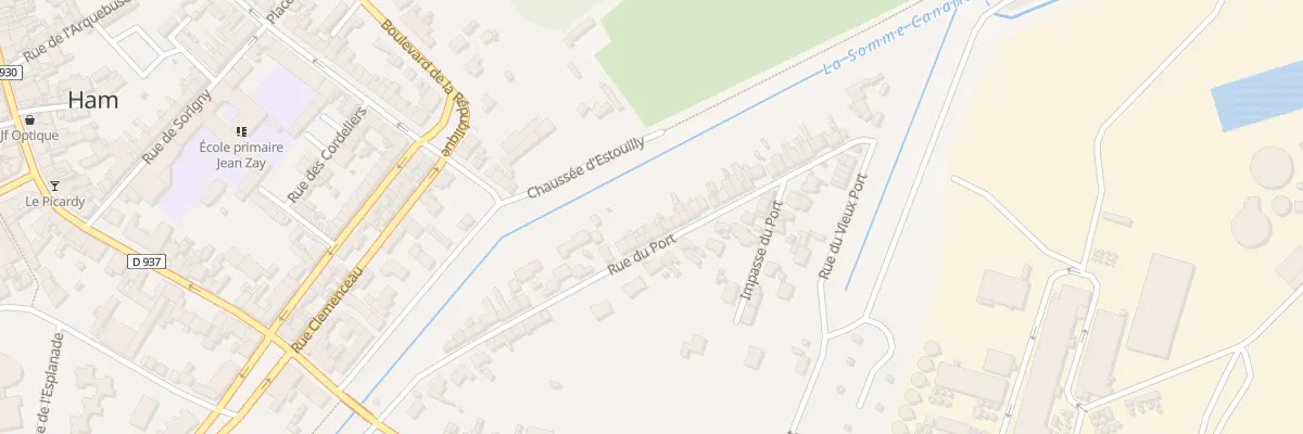 Plan du 37 Rue du Port à Ham