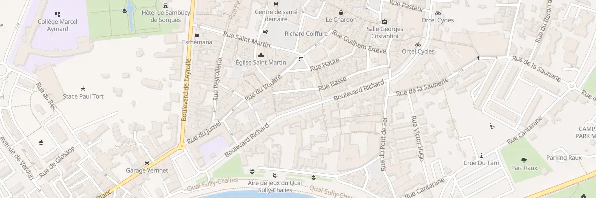 Plan du 14 Rue Basse à Millau