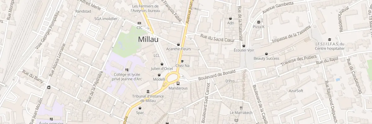 Plan du 2T Av Jean Jaurès à Millau