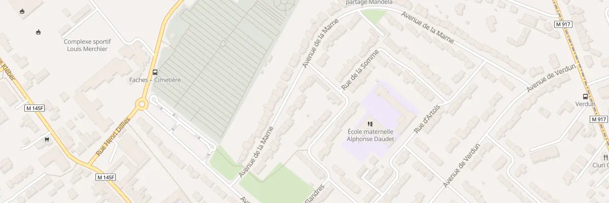 Plan du 28 Rue de la Marne à Faches-Thumesnil