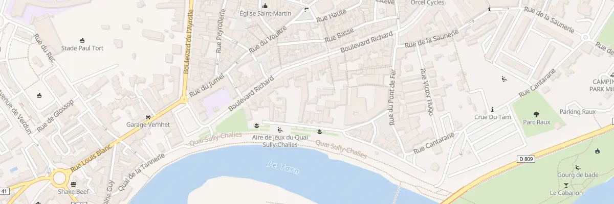 Plan du 40 Quai Sully Chaliès à Millau