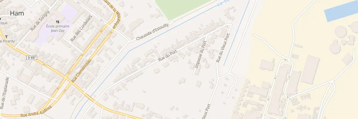 Plan du 22 Rue du Port à Ham